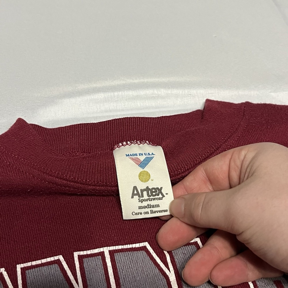 Vintage Florida State Seminoles Crewneck Sweatshirt  Burgundy Artex USA Size M - Picture 4 of 7